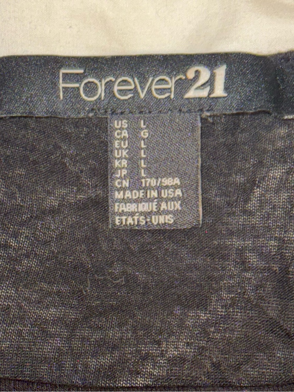 Forever 21 Black Scoop Neck Top with Gold Sequin Shoulders - Size L - Picture 2 of 9